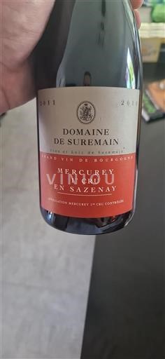 Bourgogne Mercurey Premier Cru Domaine Suremain En Sazenay 2011