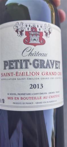 Bordeaux Saint-Émilion Grand Cru Château Petit Gravet 2013