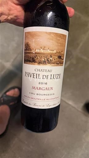 Bordeaux Margaux Cru Bourgeois Château Paveil de Luze 2016