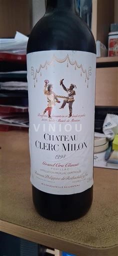 Burdeos Pauillac Grand Cru Classé Château Clerc Milon 1998