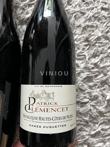 Burgundi Hautes Côtes de Nuits Patrick Clémencet Dames Huguettes 2014
