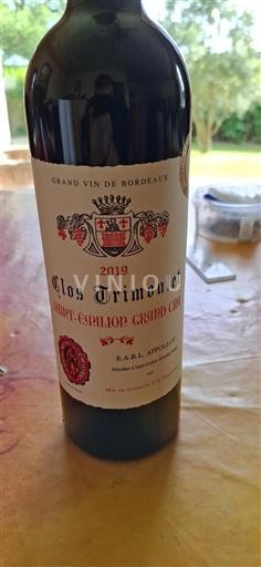 Burdeos Saint-Émilion Gran Cru Grand Cru Clos Trimoulet 2019