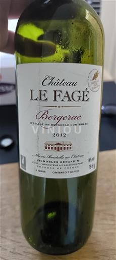 Sudoeste Bergerac Château Le Fagé 2012