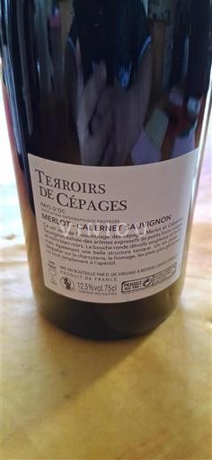 Vin Rouge sec Terroirs de Cépages D. de Virginie Non millésimé France Languedoc et Roussillon Pays d'oc