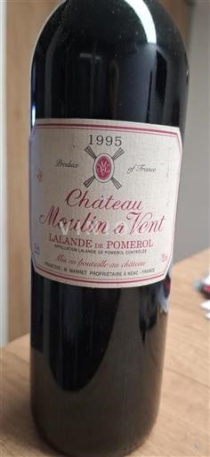 Bordeaux Lalande-de-Pomerol Château Moulin-à-Vent 1995