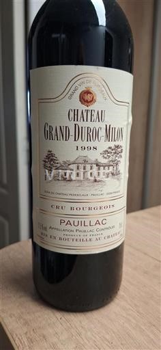 Bordeaux Pauillac Cru Bourgeois Château Grand-Duroc-Milon 1998