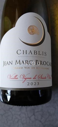 Bourgogne Chablis Jean Marc Brocard Vieilles Vignes de Sainte Claire 2023