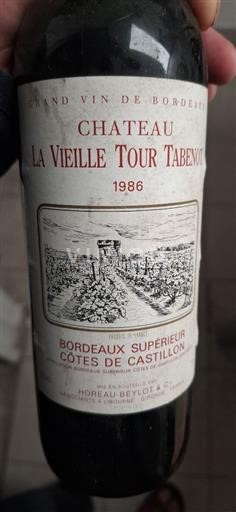 Bordeaux Bordeaux Supérieur Château La Vieille Tour Tabenot 1986