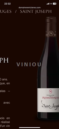 Rhône Valley Saint Joseph Domaine Des Remizières Saint-Joseph 2021