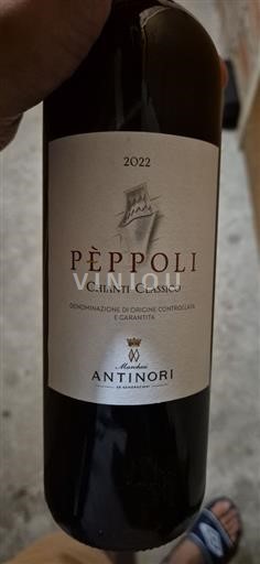 Vin Rouge sec Pèppoli Antinori 2022 Italie Toscane Chianti Classico
