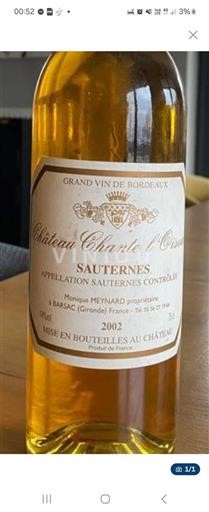 Bordeaux Sauternes Château Chante l'Oiseau 2002