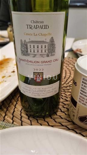 Bordéus Saint-Émilion Grand Cru Grand Cru Château Trapaud La Chapelle 2022