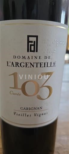 Languedoc Corbières Domaine L'Argenteille 103 2022