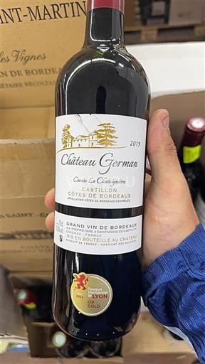 Bordeaux Castillon Côtes de Bordeaux Château German La Chataignière 2019