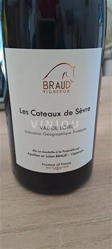 Údolí Loiry Braud Vigneron Les Coteaux de Sèvre 2023