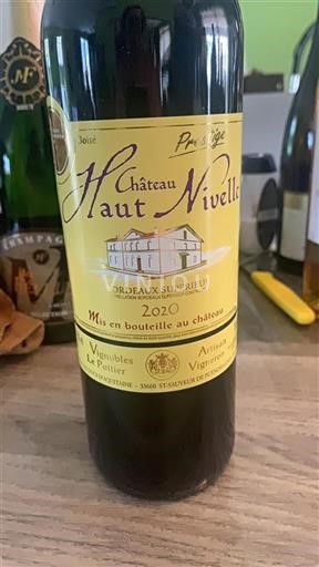 Bordeaux Bordeaux supérieur Château Haut Nivelle Boisé Prestige 2020