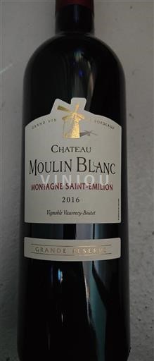 Bordeaux Montagne-saint-émilion Château Moulin Blanc Grande Réserve 2016