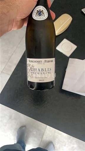Burgundy Chablis Premier Cru Premier Cru Simonnet-Febvre Montmains 2022