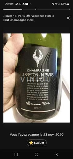 Champagne J. Breton - N. Paris Effervescence Horale 2018