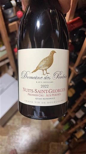 Borgoña Nuits-Saint-Georges Premier Cru Domaine Des Perdrix Aux Perdrix 2022
