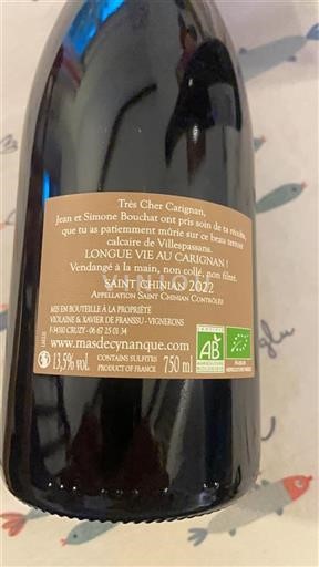 Languedoc Saint-Chinian Mas de Cynanque Longue Vie au Carignan 2022