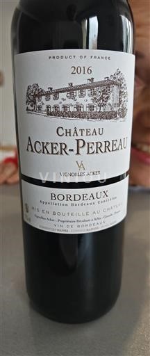 Bordeaux Château Acker-perreau 2016