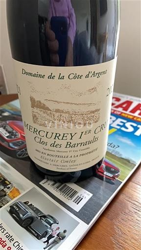 Bourgogne Mercurey Premier Cru Domaine La Côte Argent Clos des Barraults 2021
