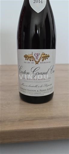 Burgundy Corton Grand Cru Domaine Gaston & Pierre Ravaut Les Hautes Mourottes 2014