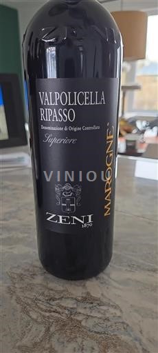 Vêneto Valpolicella Ripasso Zeni 1870 Marogne 2022