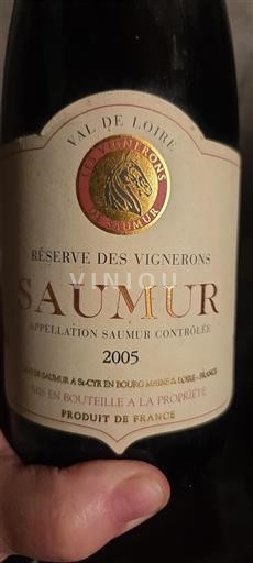Loiredalen Saumur Cave de Saumur Réserve des Vignerons 2005