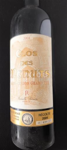 Bordeaux Saint-Émilion Grand Cru Clos des Menuts 2004