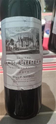 Bordeaux Haut-Médoc Cru Bourgeois Château Lamothe-Bergeron 2015