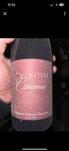 Vin Rouge sec Domaine Rabasse Charavin 2016 France Vallée du Rhône Cairanne