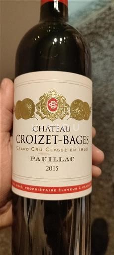 Bordeaux Pauillac Grand Cru Château Croizet-Bages 2015
