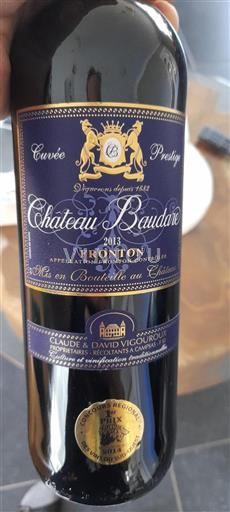 South West Fronton Château Baudare Prestige 2013