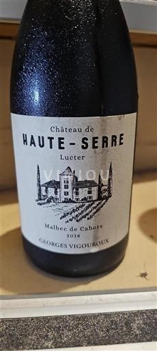 Sud-Ouest Cahors Château Haute-Serre Lucter 2018