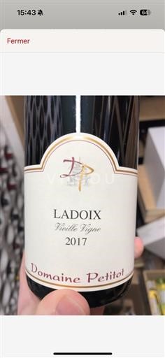Bourgogne Ladoix Domaine Petitot Ladoix 2017