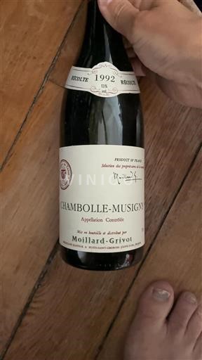 Vin Rouge sec Moillard-Grivot 1992 France Bourgogne Chambolle-Musigny