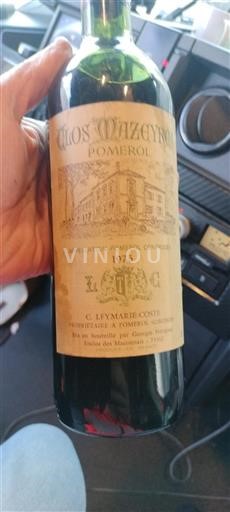 Bordeaux Pomerol Clos Mazeyres 1975