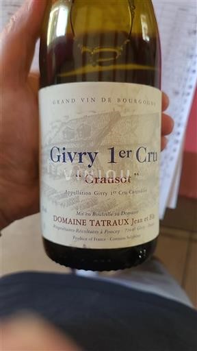 Borgogna Givry Premier Cru Domaine Tatraux Crausot 2020