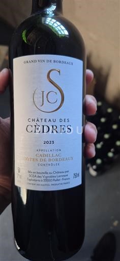 Bordeaux Cadillac-côtes-de-bordeaux Château Des Cèdres 2023