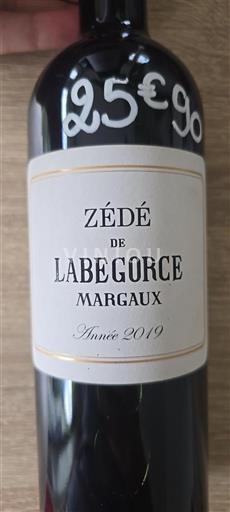 Bordéus Margaux Château Labégorce Zédé 2019
