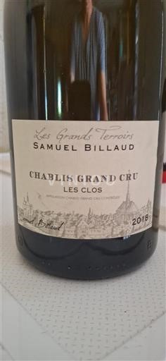 Burgundy Chablis Grand Cru Grand Cru Samuel Billaud Les Grands Terroirs 2018