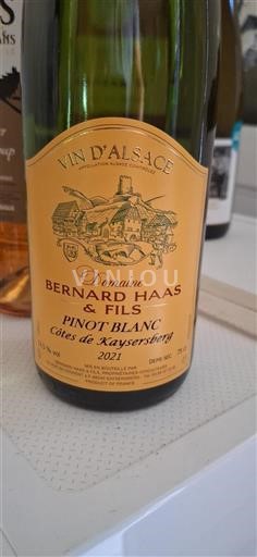 Alsace Domaine Bernard Haas & Fils Côtes de Kaysersberg 2021