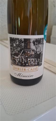 Alsace Ospecificerad Grand Cru Dirler-Cadé Mémoire Icke årgångsbetecknad