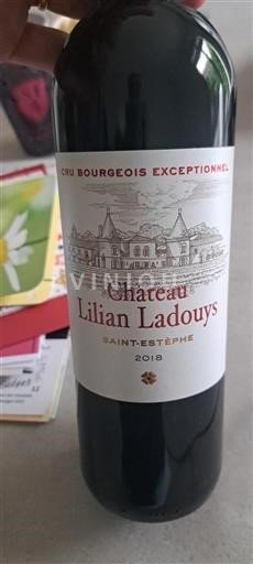 Burdeos Saint-Estèphe Cru Bourgeois Exceptionnel Château Lilian Ladouys 2018