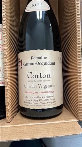Bourgondië Corton Grand Cru Domaine Cachat-Ocquidant Clos des Vergennes 2022