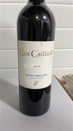 Bordeaux Saint-Émilion Clos Castelot 2018