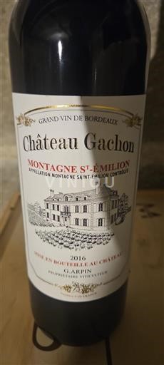Bordeaux Montagne-saint-émilion Château Gachon 2016