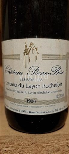 Loire Valley Coteaux du Layon Château Pierre-Bise Les Rayelles 1996